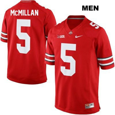 Men's NCAA Ohio State Buckeyes Raekwon McMillan #5 College Stitched Authentic Nike Red Football Jersey XG20H18WF